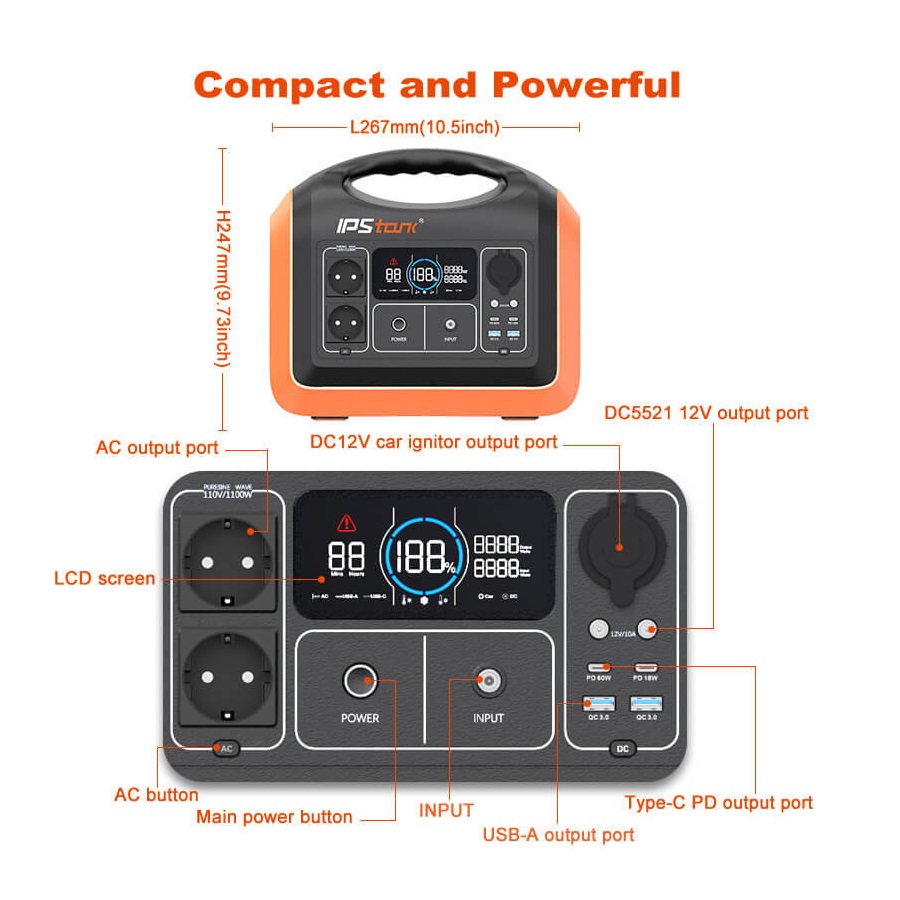 Портативная электростанция IPS-600